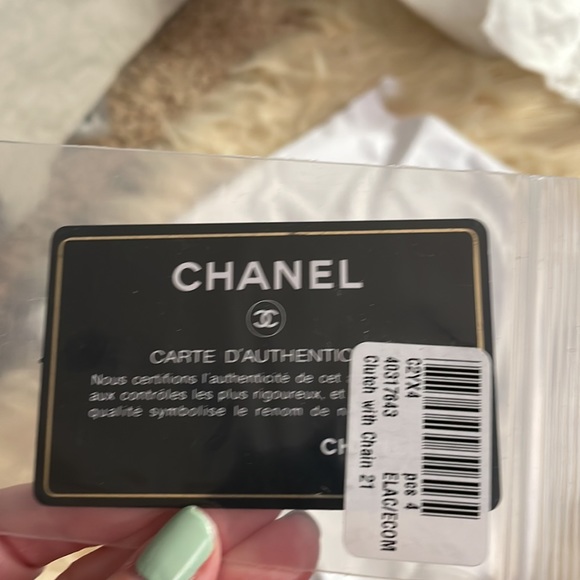 Chanel Blue and Pink quilted lamb skin bag with chain rainbow hardware - Picture 12 of 13